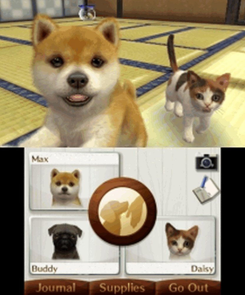 Nintendo 3DS Nintendogs + Cats: Golden Retriever y Gatitos Realistas con Efecto 3D Nintendo 3DS Nintendogs + Cats: Golden Retriever y Gatitos Realistas con Efecto 3D